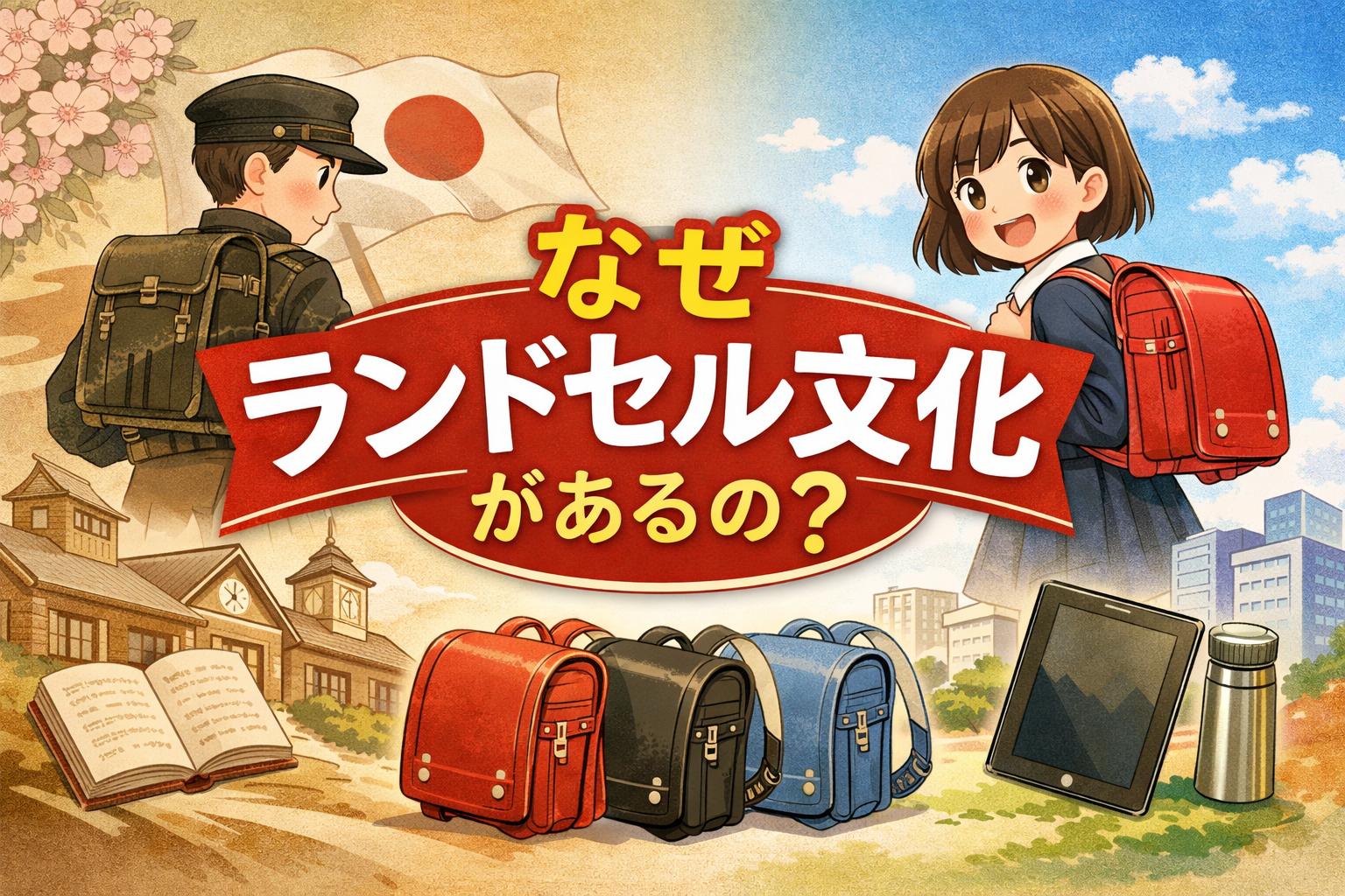 なぜランドセル文化があるのかをテーマにしたアイキャッチ画像