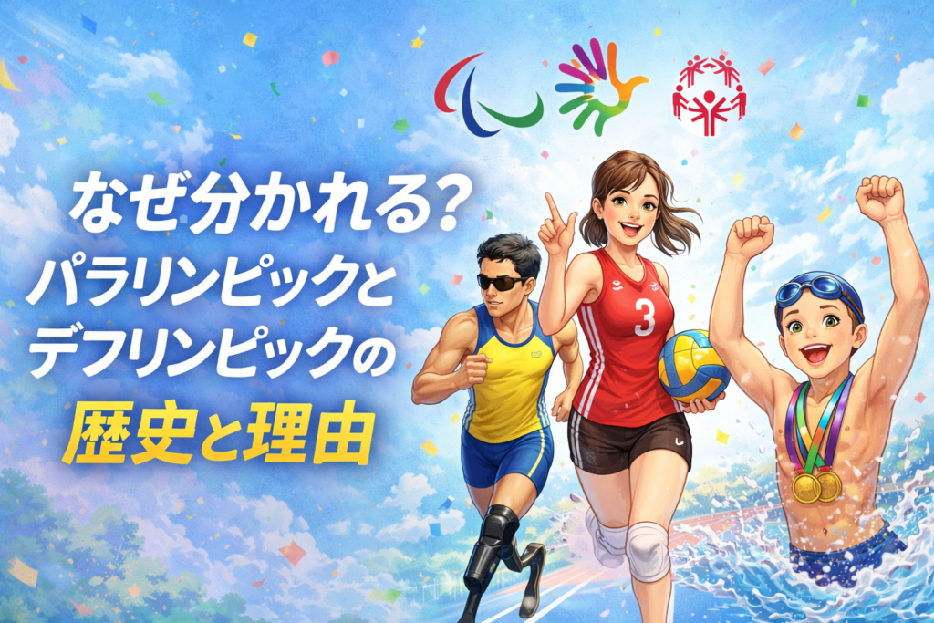 なぜ分かれる？パラリンピックとデフリンピックの歴史と理由を解説するイメージ画像